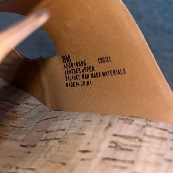 Kork-Ease Saffron Slide Leather‎ Sandal Cork Woodgrain Brown Terra 8 - Picture 7 of 8